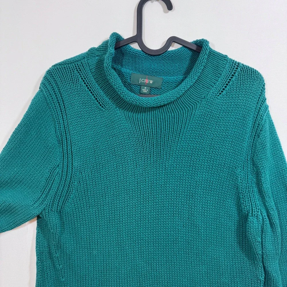 J. Crew Factory Teal Cowl Neck Sweater - Picture 4 of 11